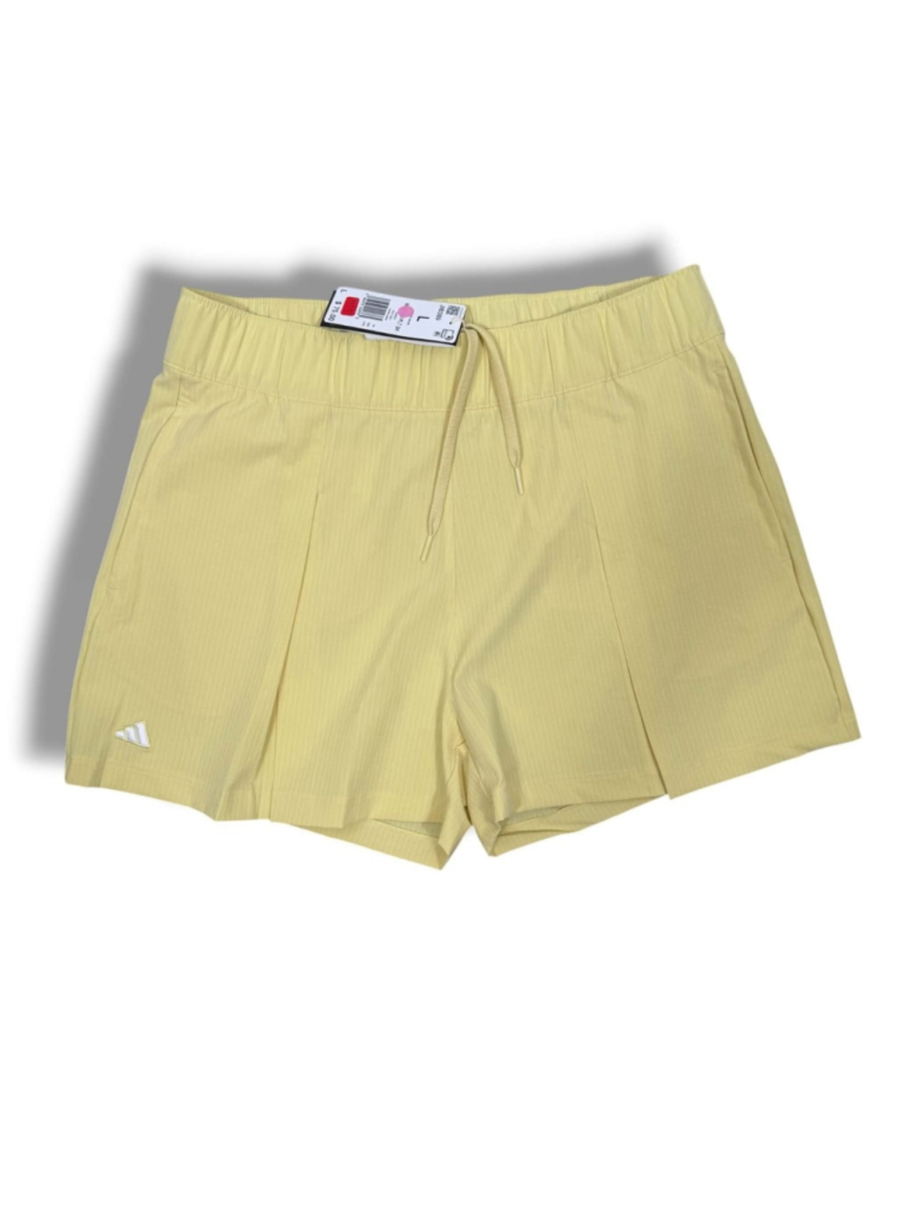 Adidas Pleated Golf Shorts Yellow Athletic Performance Womens Size Large - Picture 2 of 7